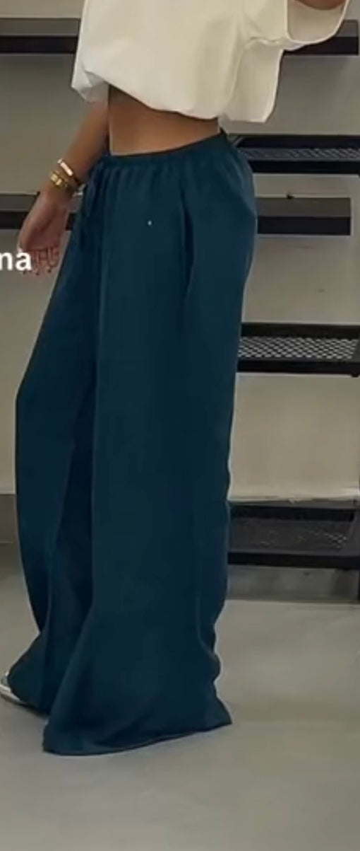 Olive oversized linen Pants