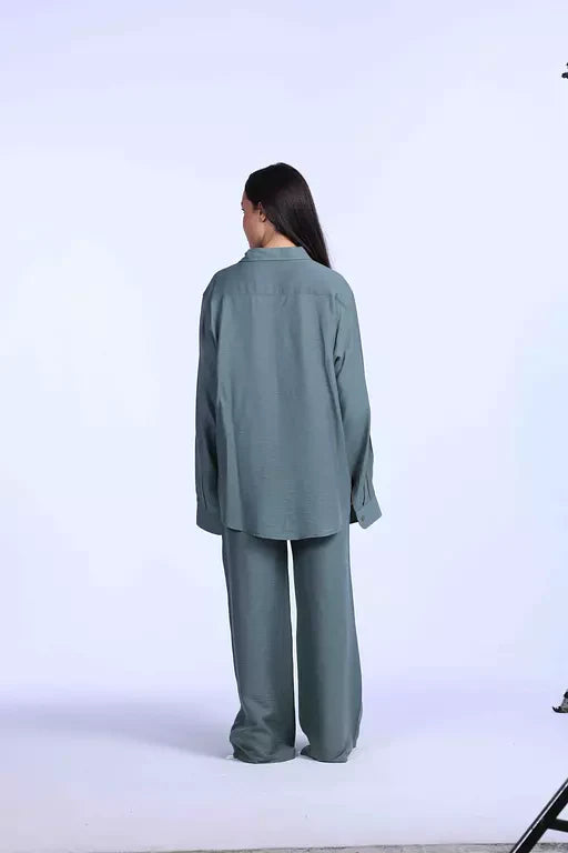 Mint oversized linen chemise