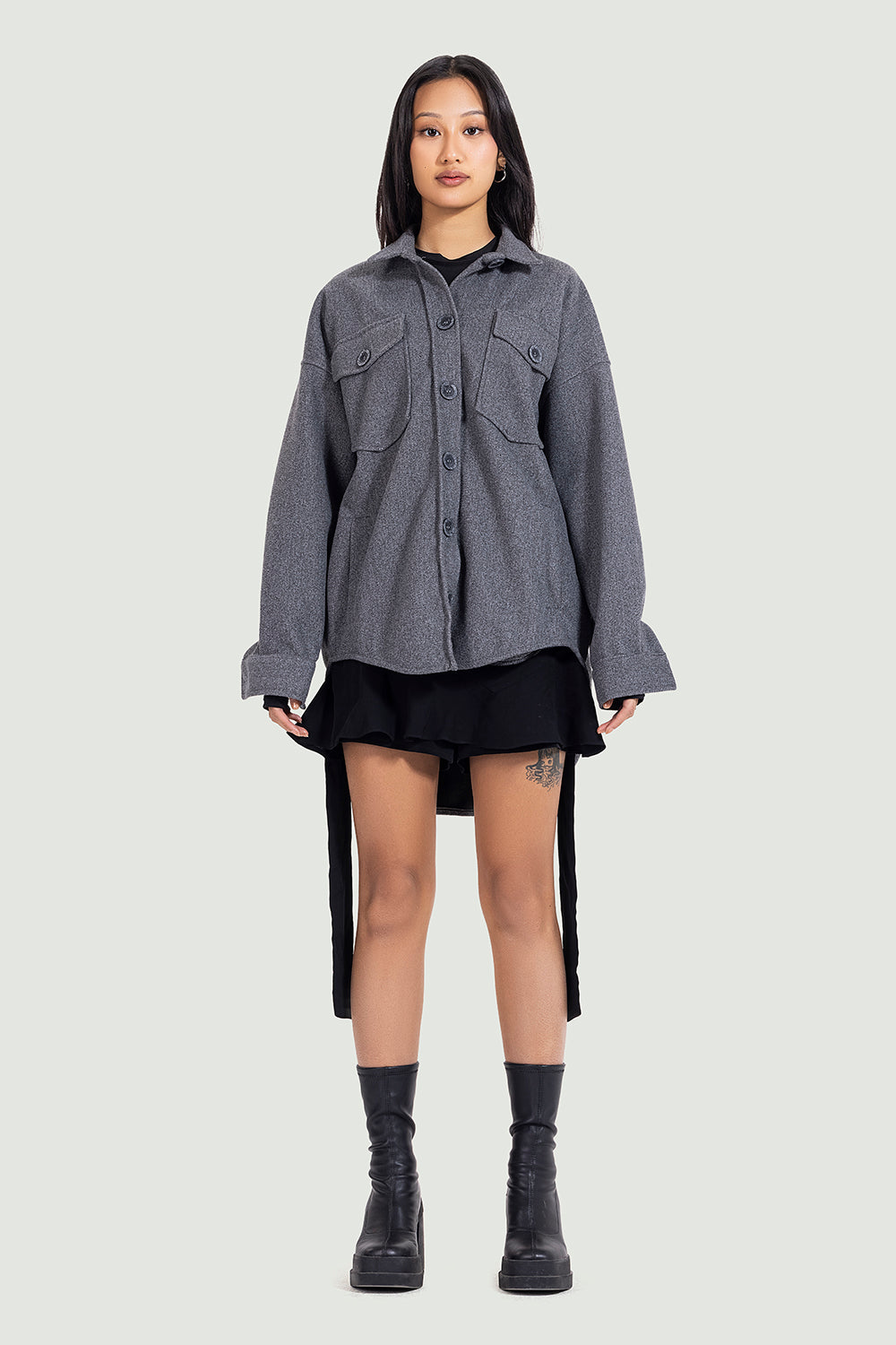 unisex oversized jacket in grey