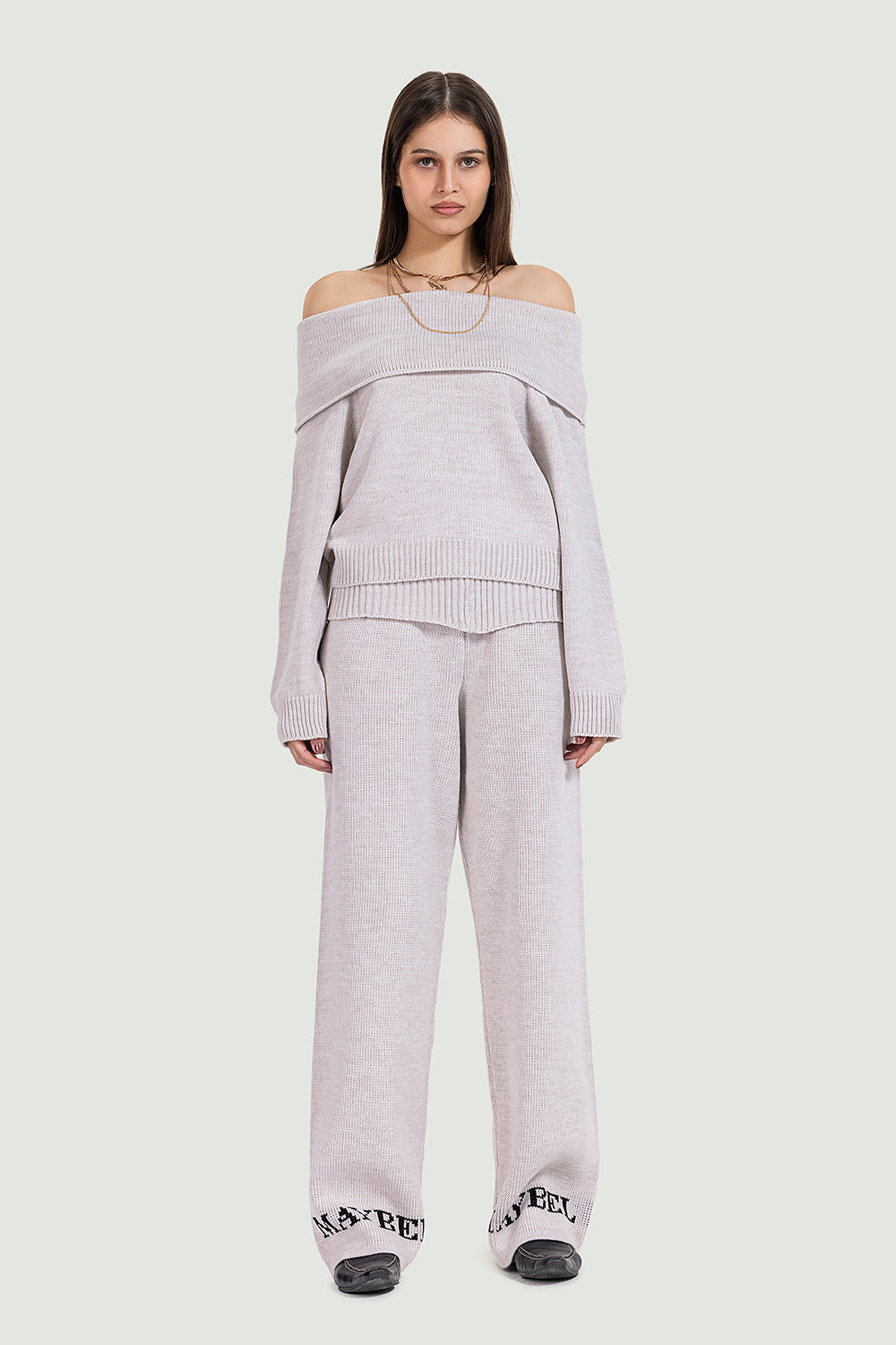 knit duo in nude
