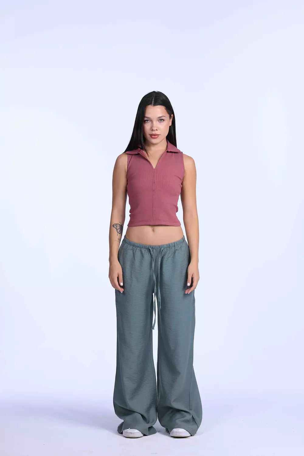 Polo cut  Cashmere pink basic Top
