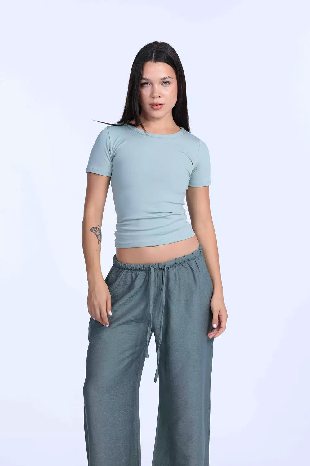 Mint green basic Top