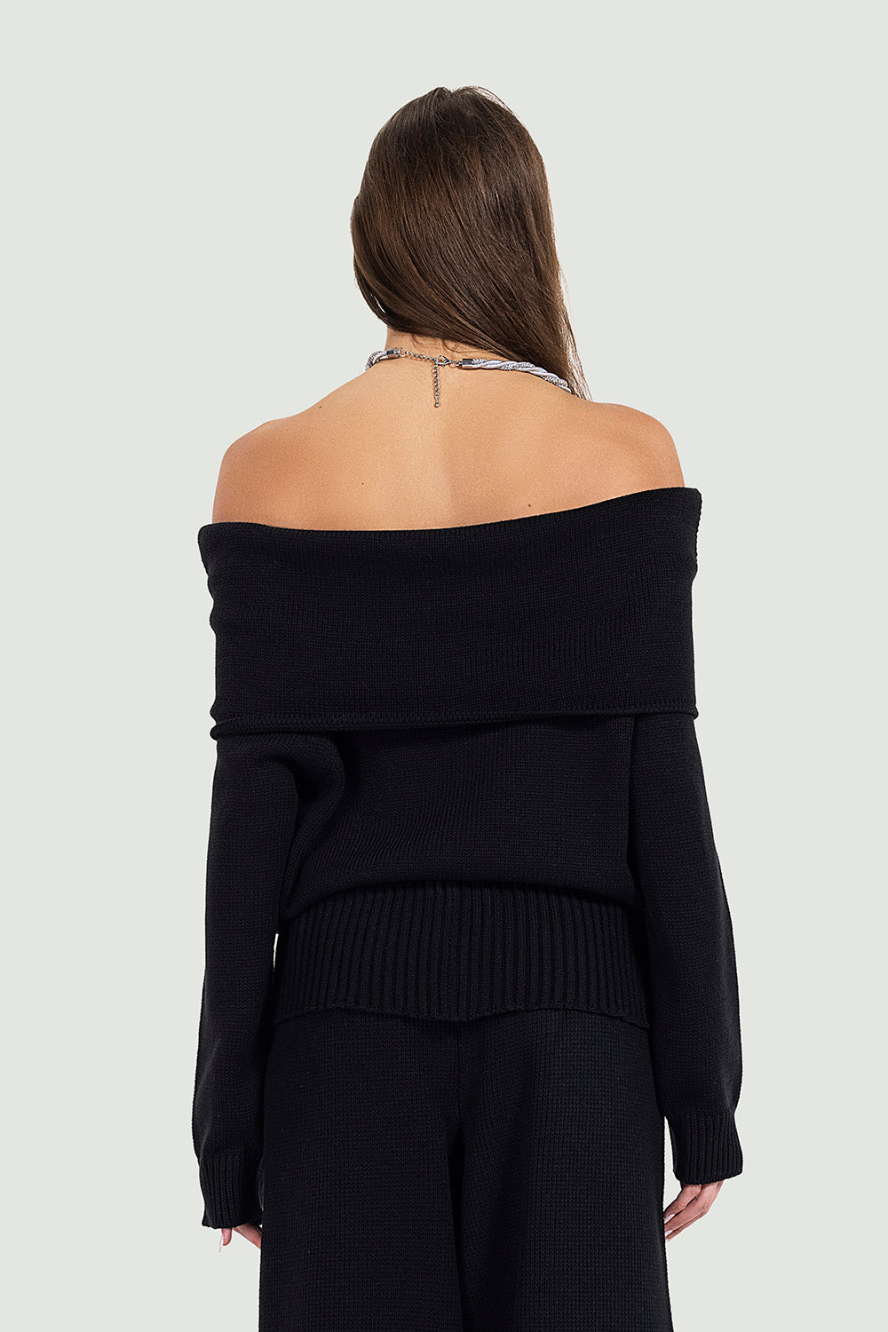 knit duo in black