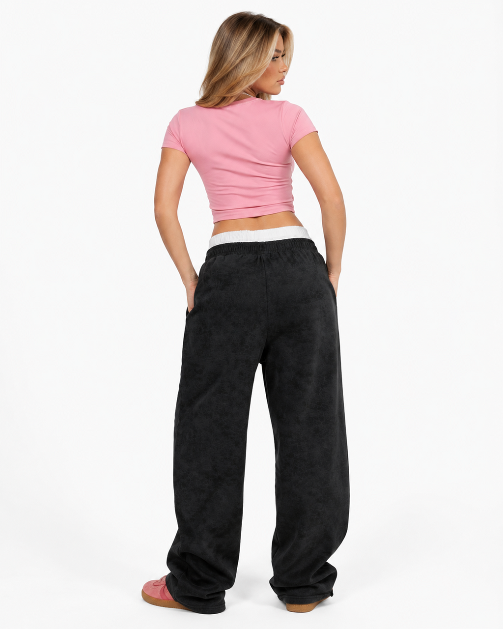 Black stone boxer sweatpants