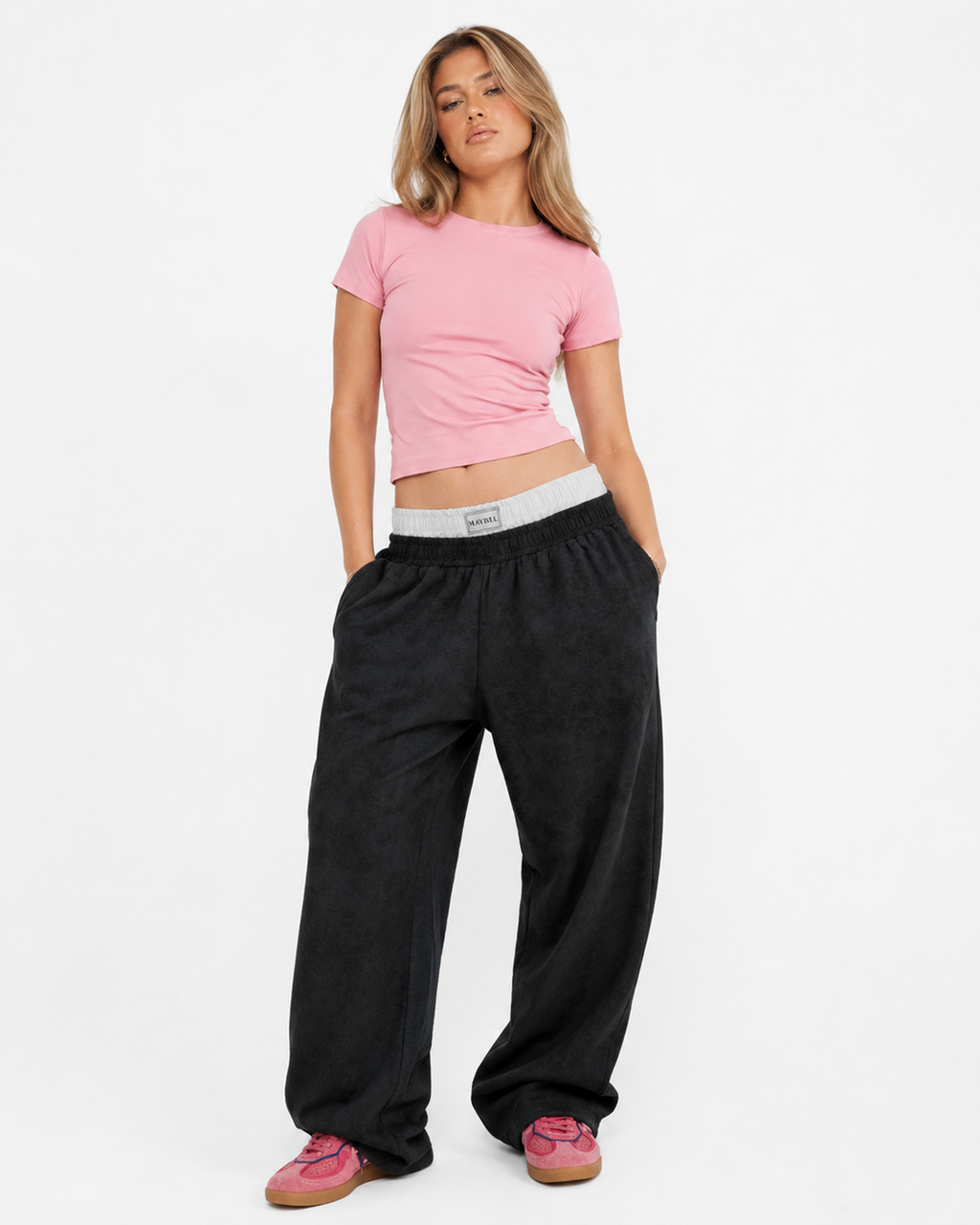 Black stone boxer sweatpants