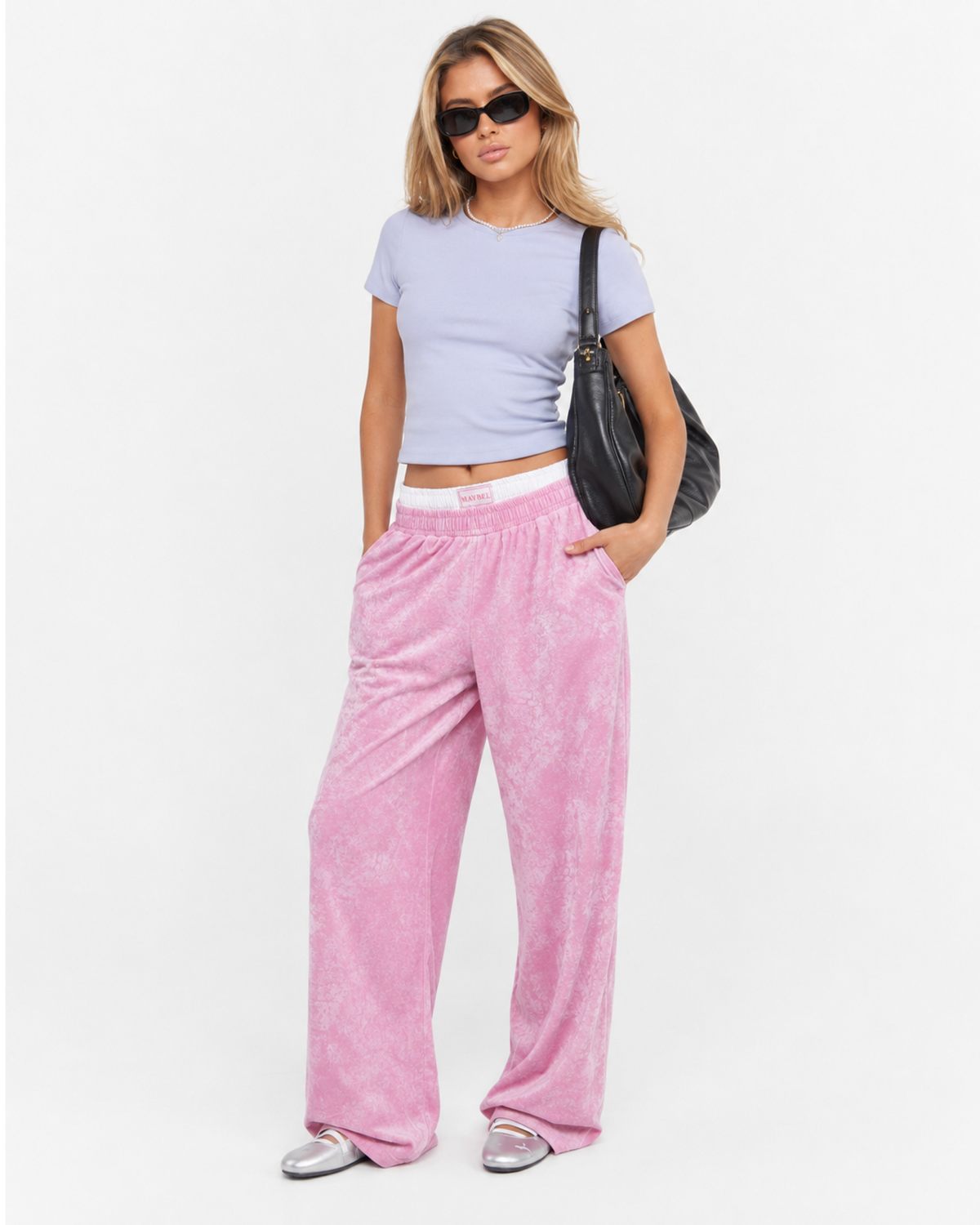 Bubble gum boxer sweatpants