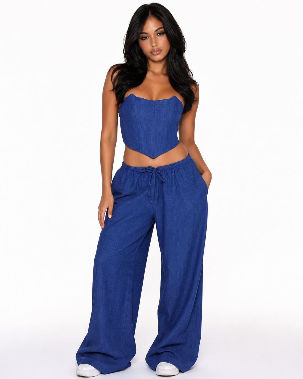Denim Linen Corset