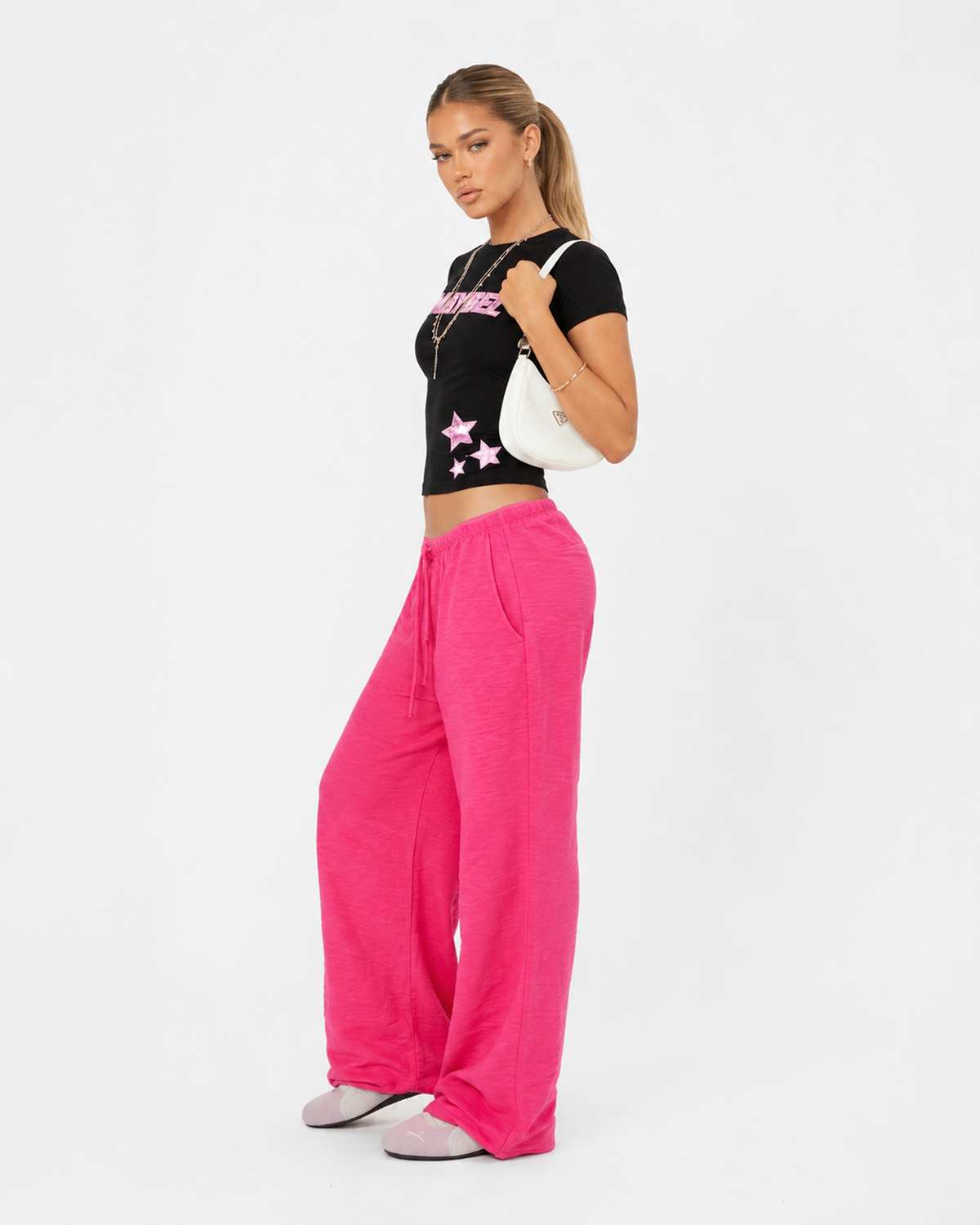 Hot Pink linen pants