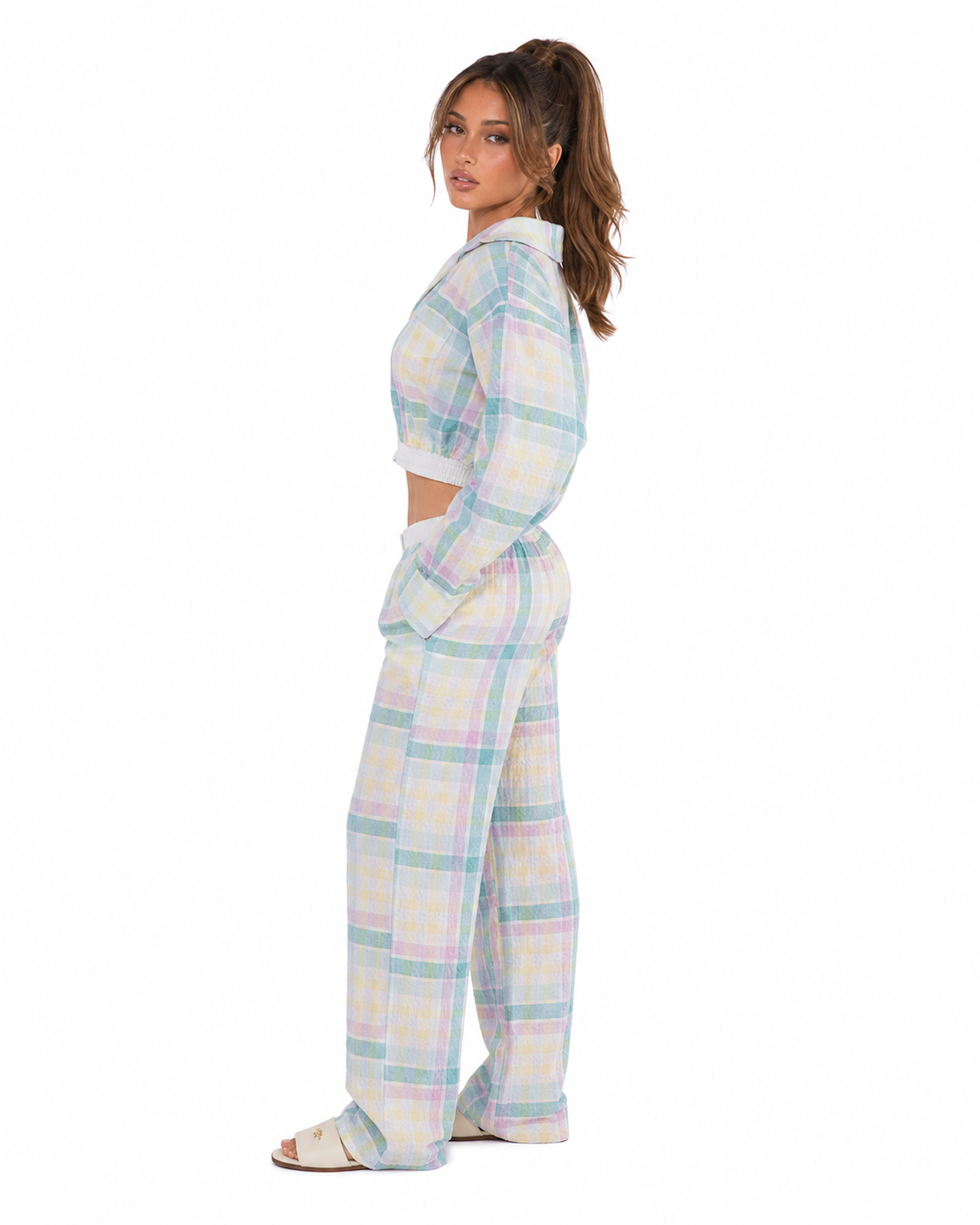 Multicolored Boxer Pants Flow set