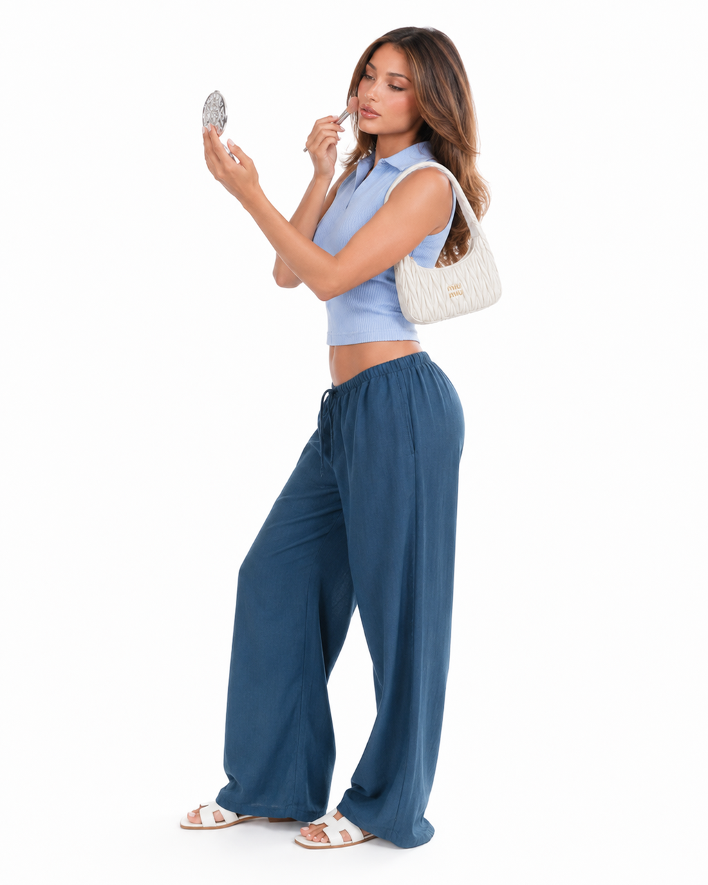 Petroleum oversized linen Pants