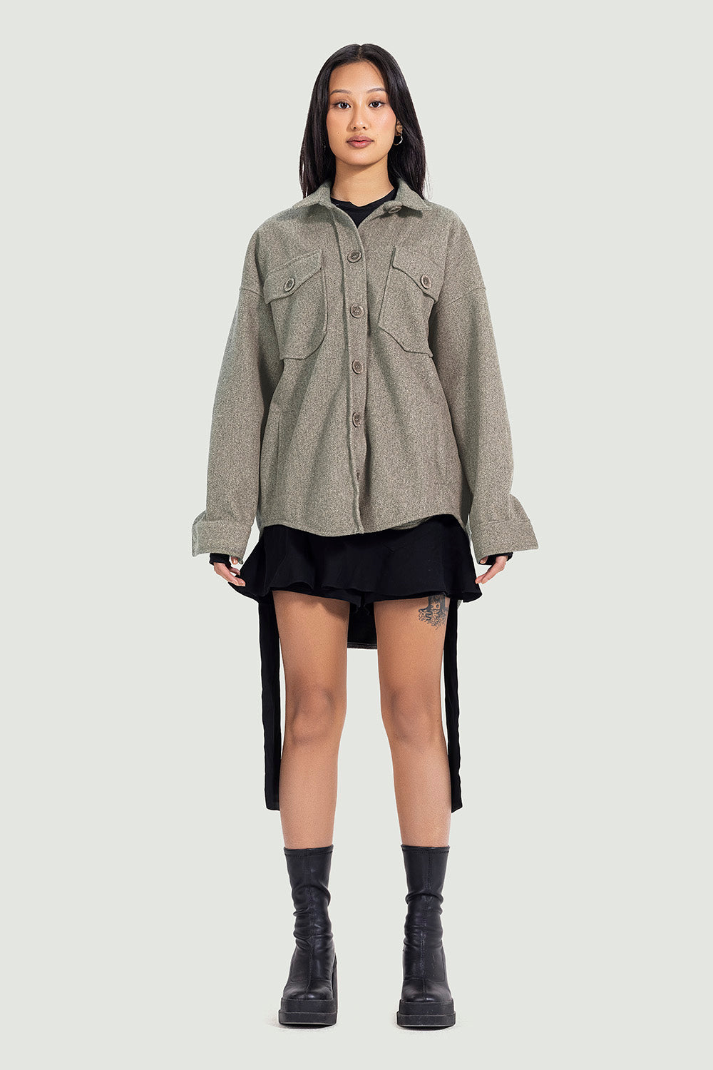 unisex oversized jacket in nude