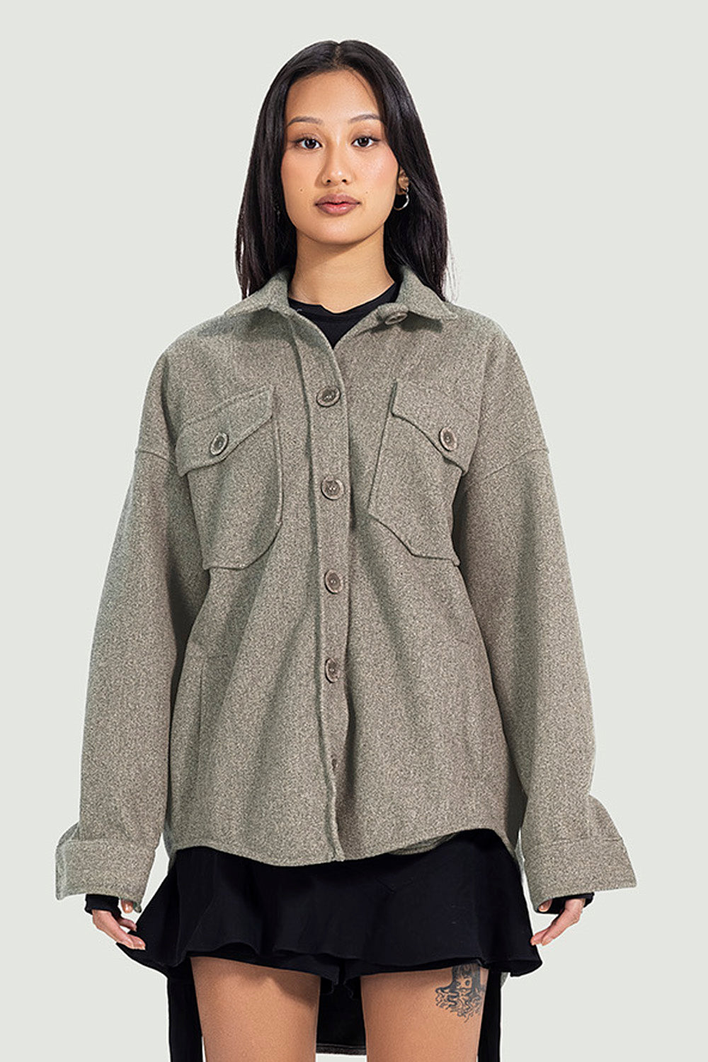 unisex oversized jacket in nude
