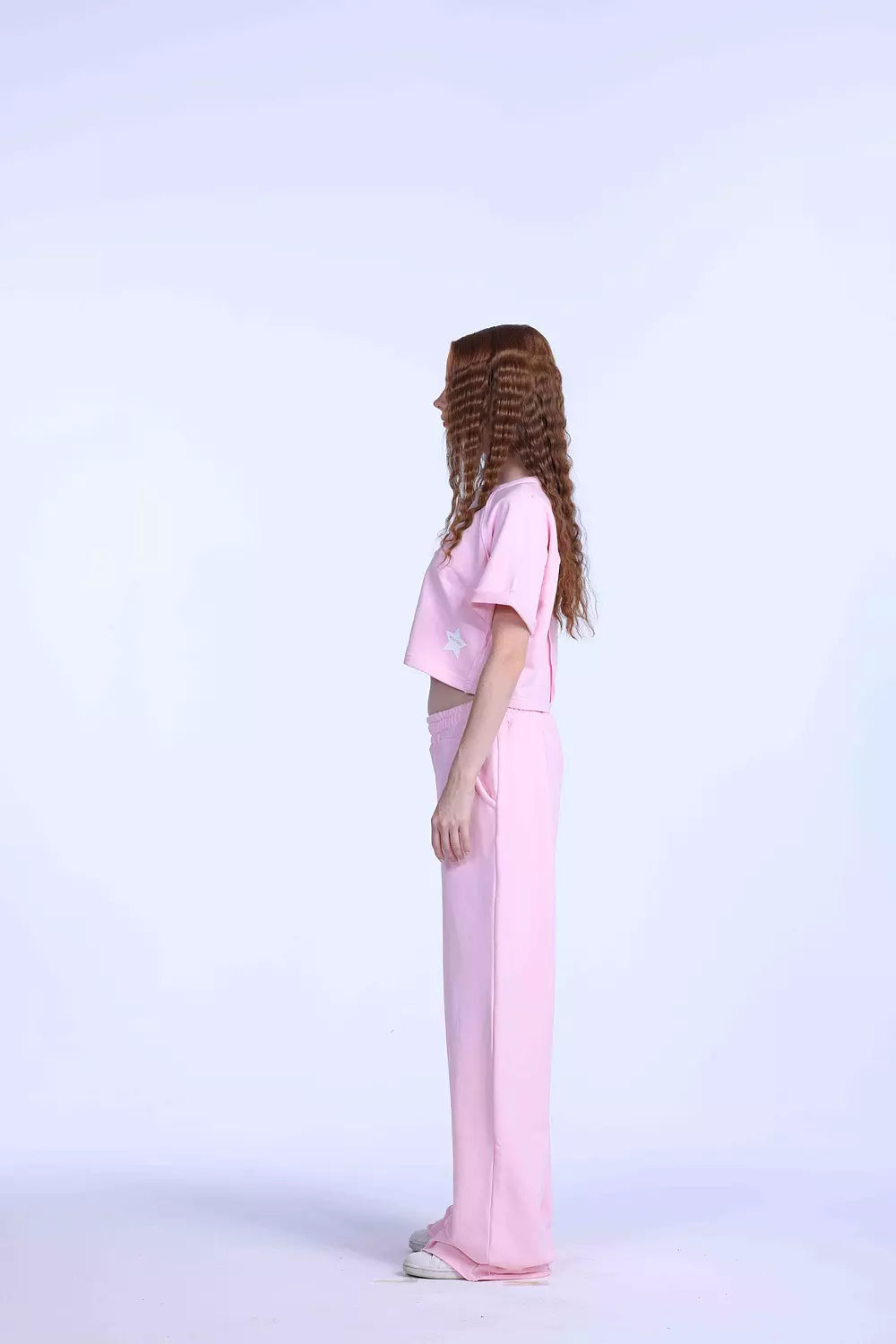 Baby pink oversized sweatpants
