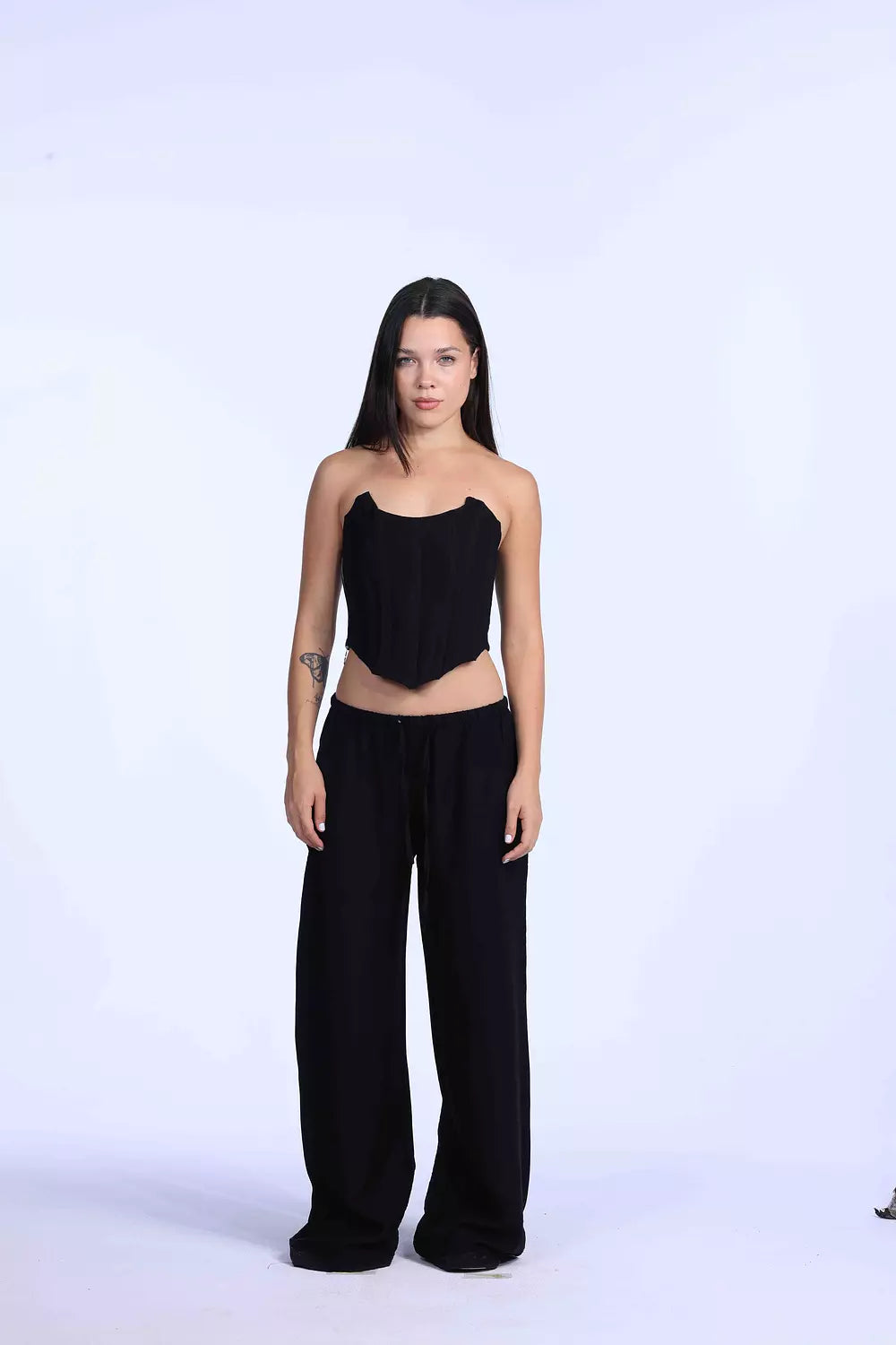 Black Linen corset