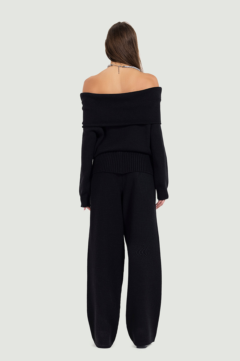 knit duo in black