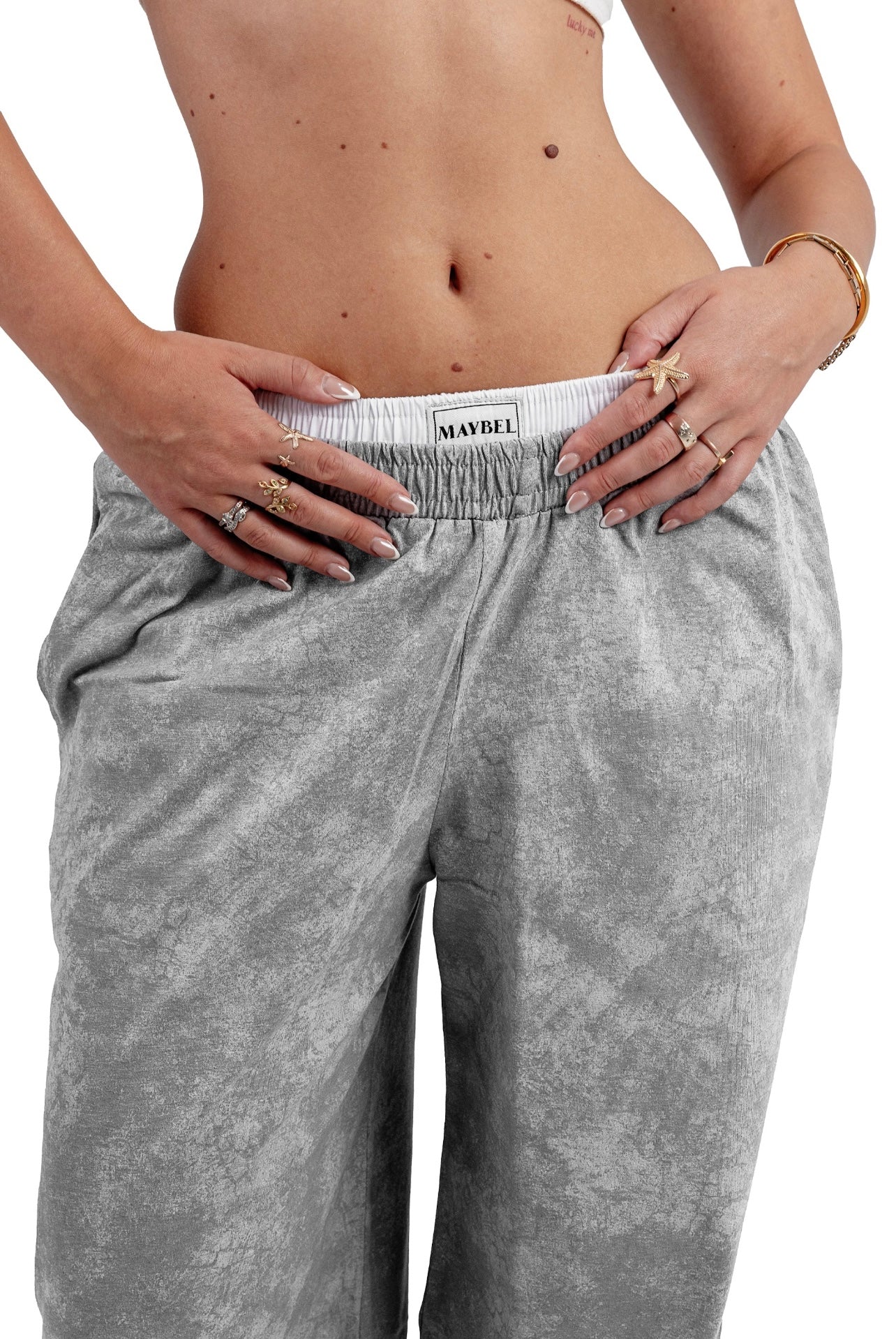 Washed Grey boxer sweatpants