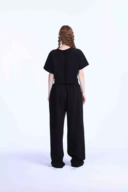 Black cropped shirt