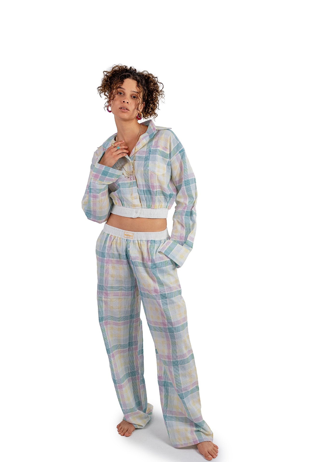 Multicolored Boxer Pants Flow set