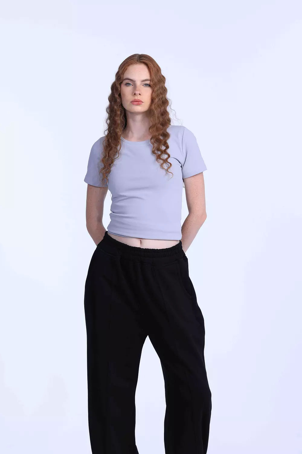 Silver grey basic Top