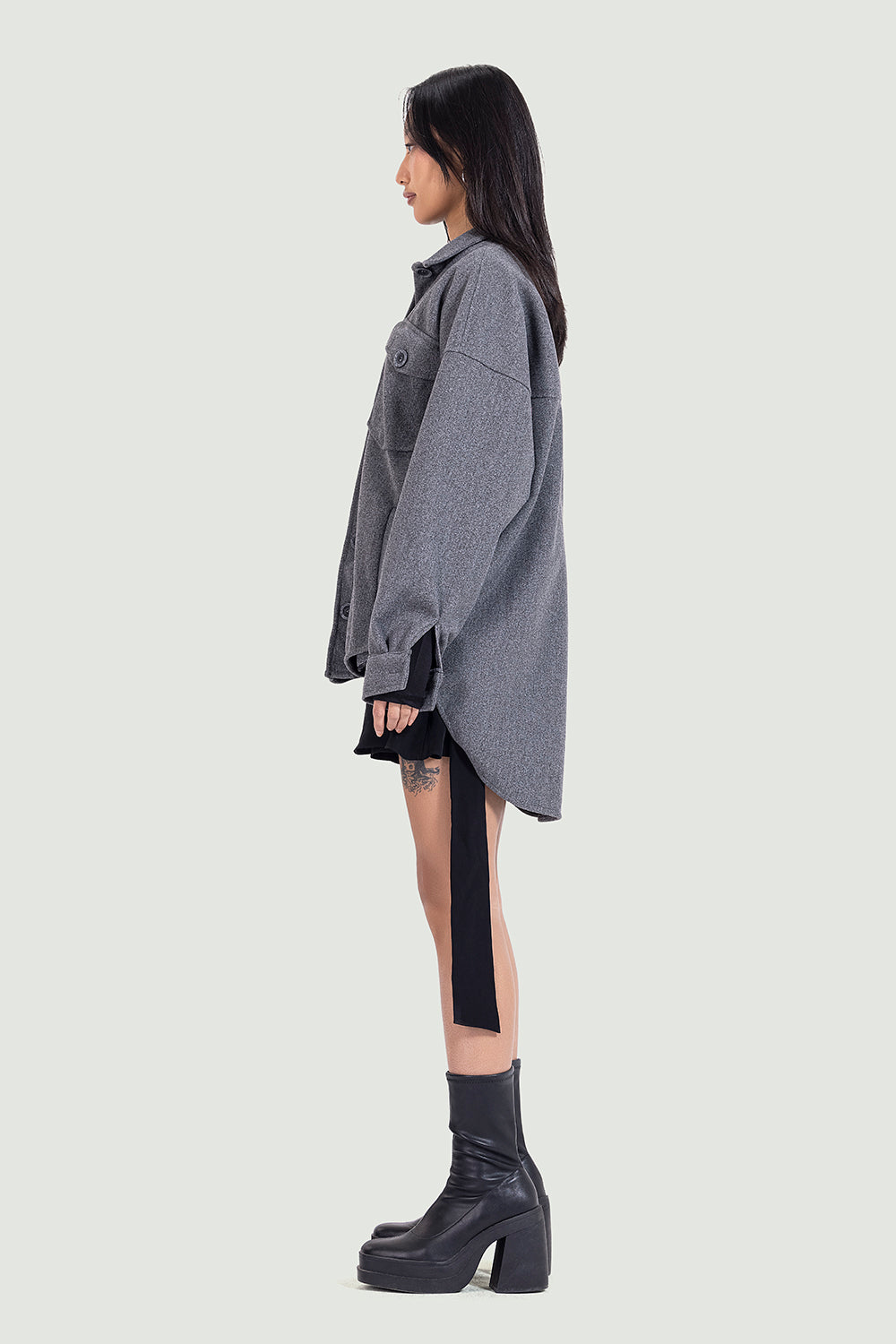 unisex oversized jacket in grey