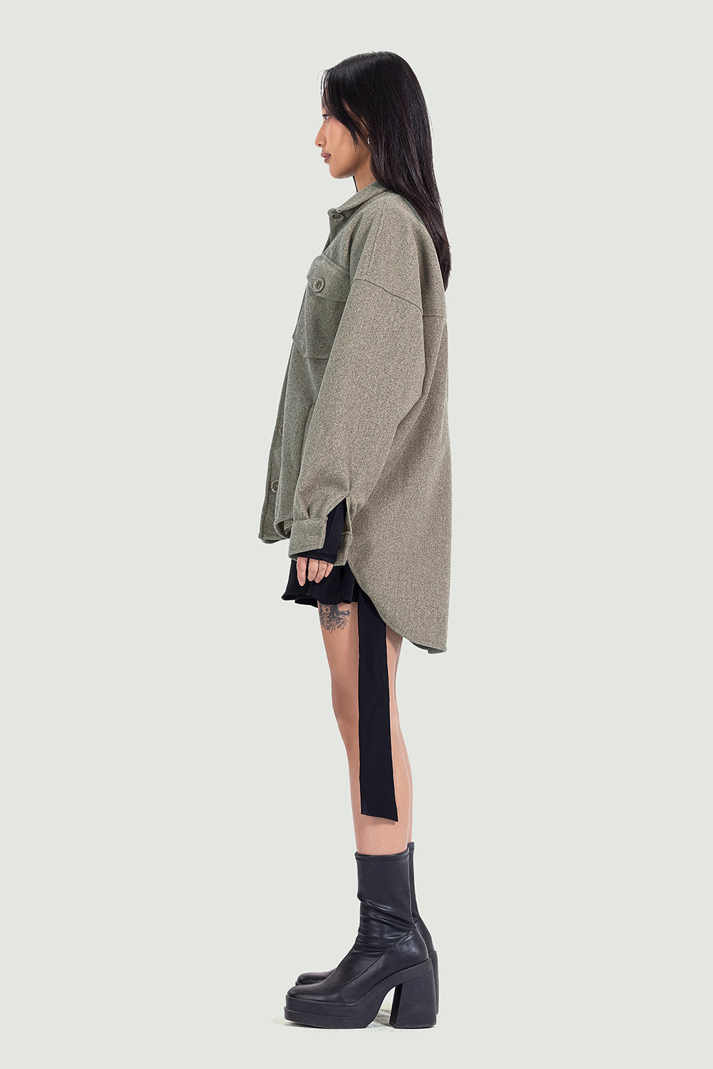 unisex oversized jacket in nude