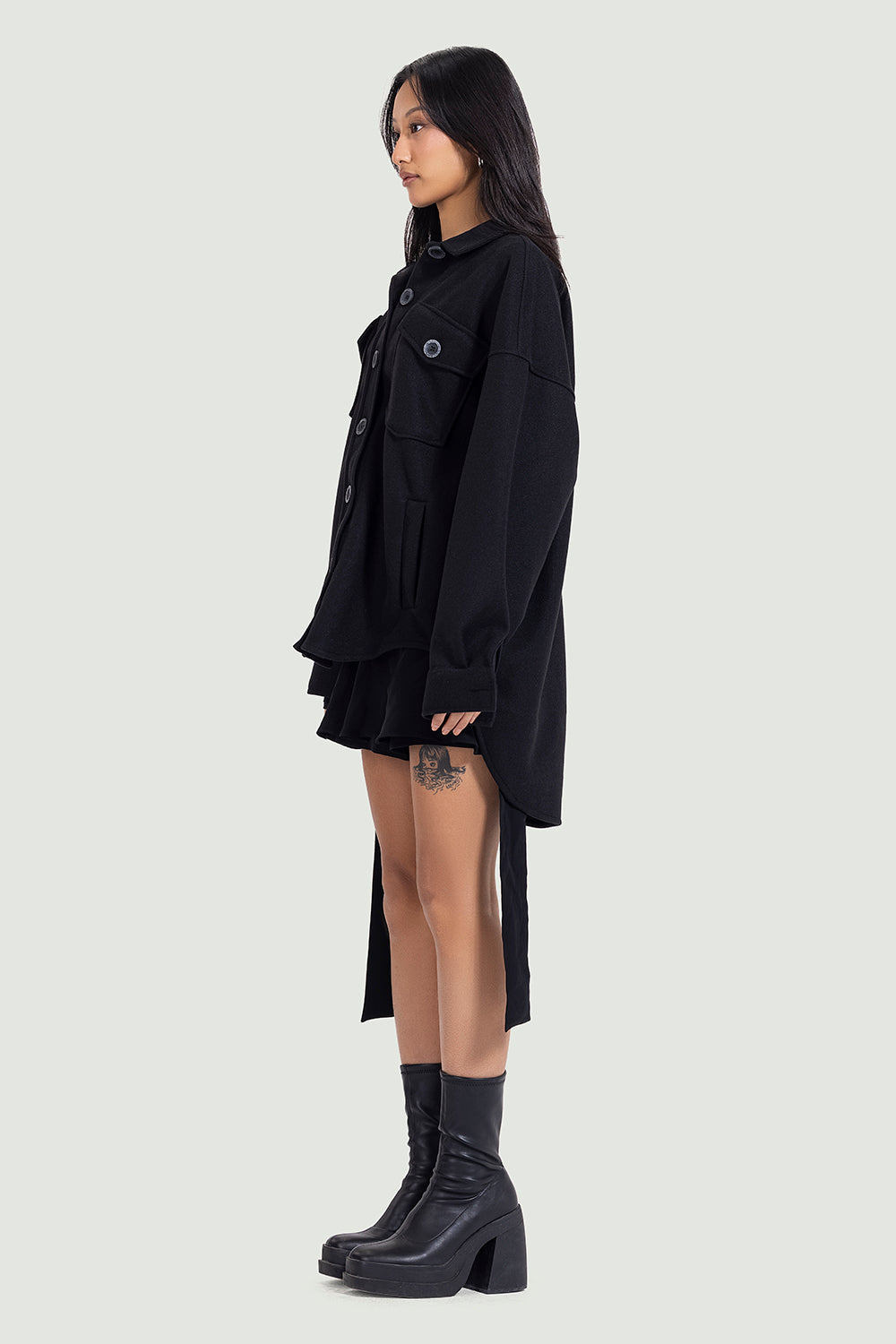 unisex oversized jacket in black