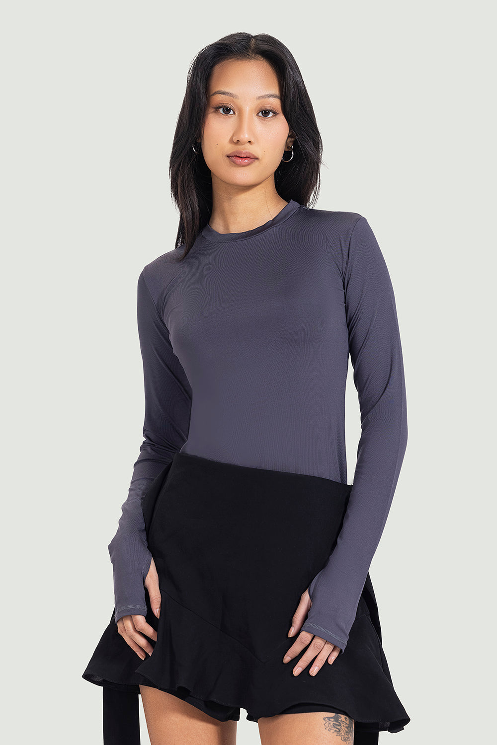 charcoal grey long sleeve