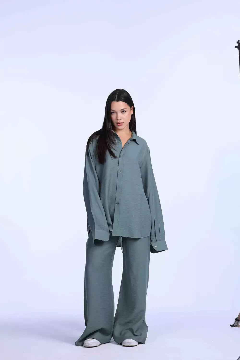 Mint oversized linen chemise