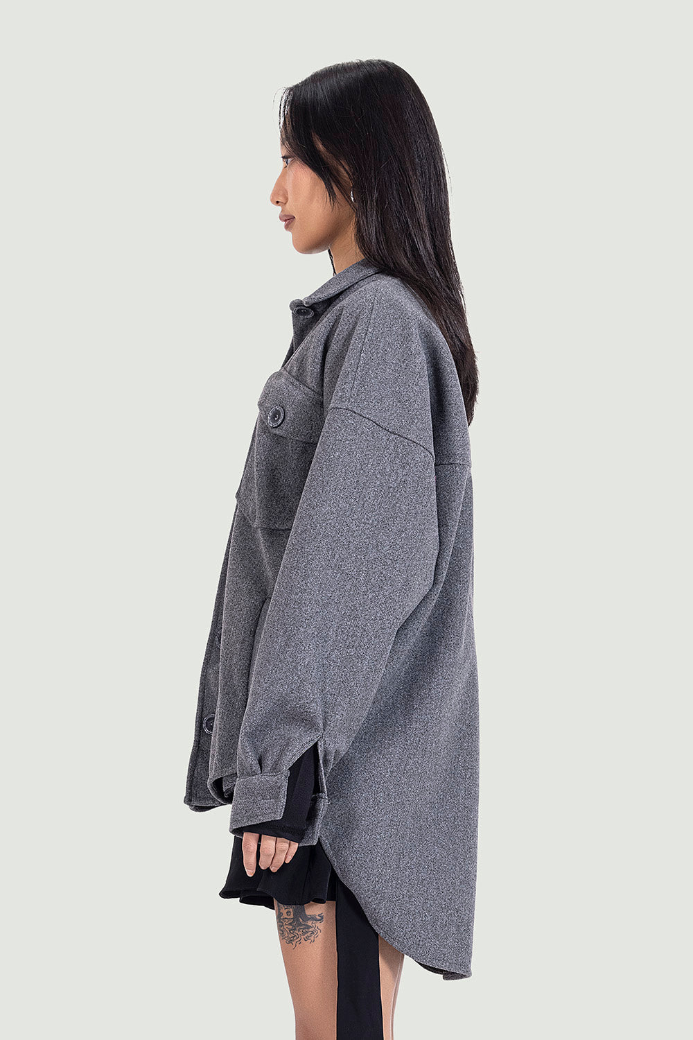 unisex oversized jacket in grey