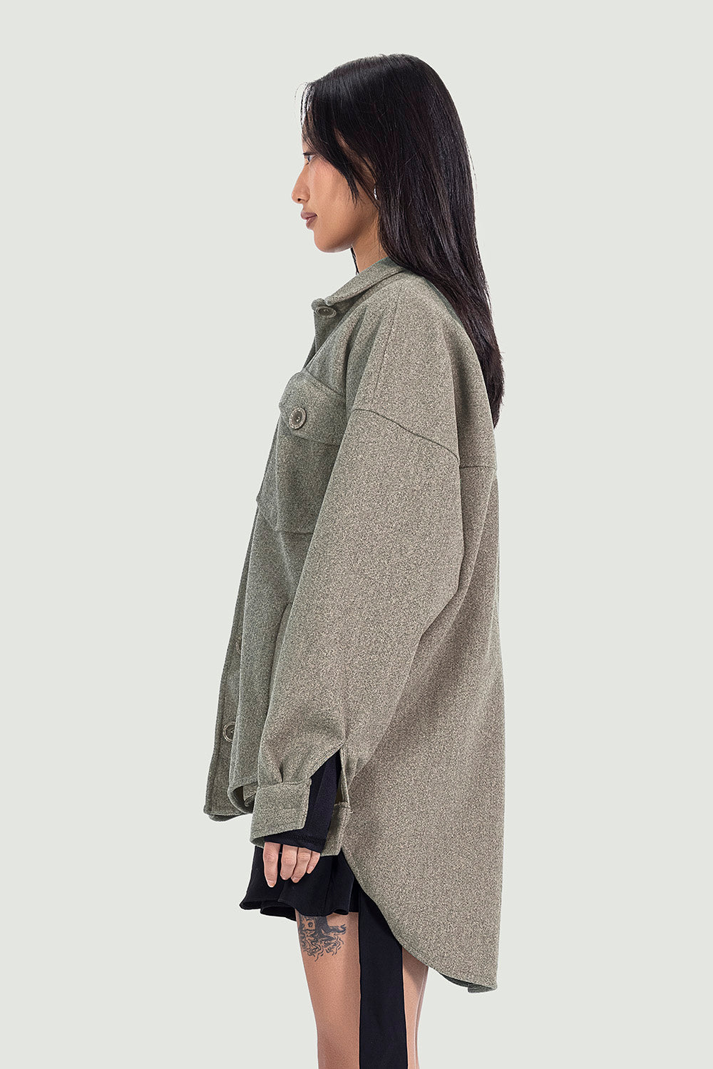 unisex oversized jacket in nude
