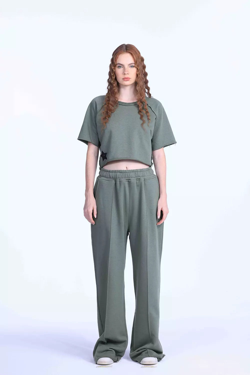 Olive oversized sweatpants