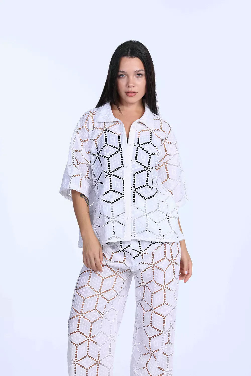 White Coverup Pants